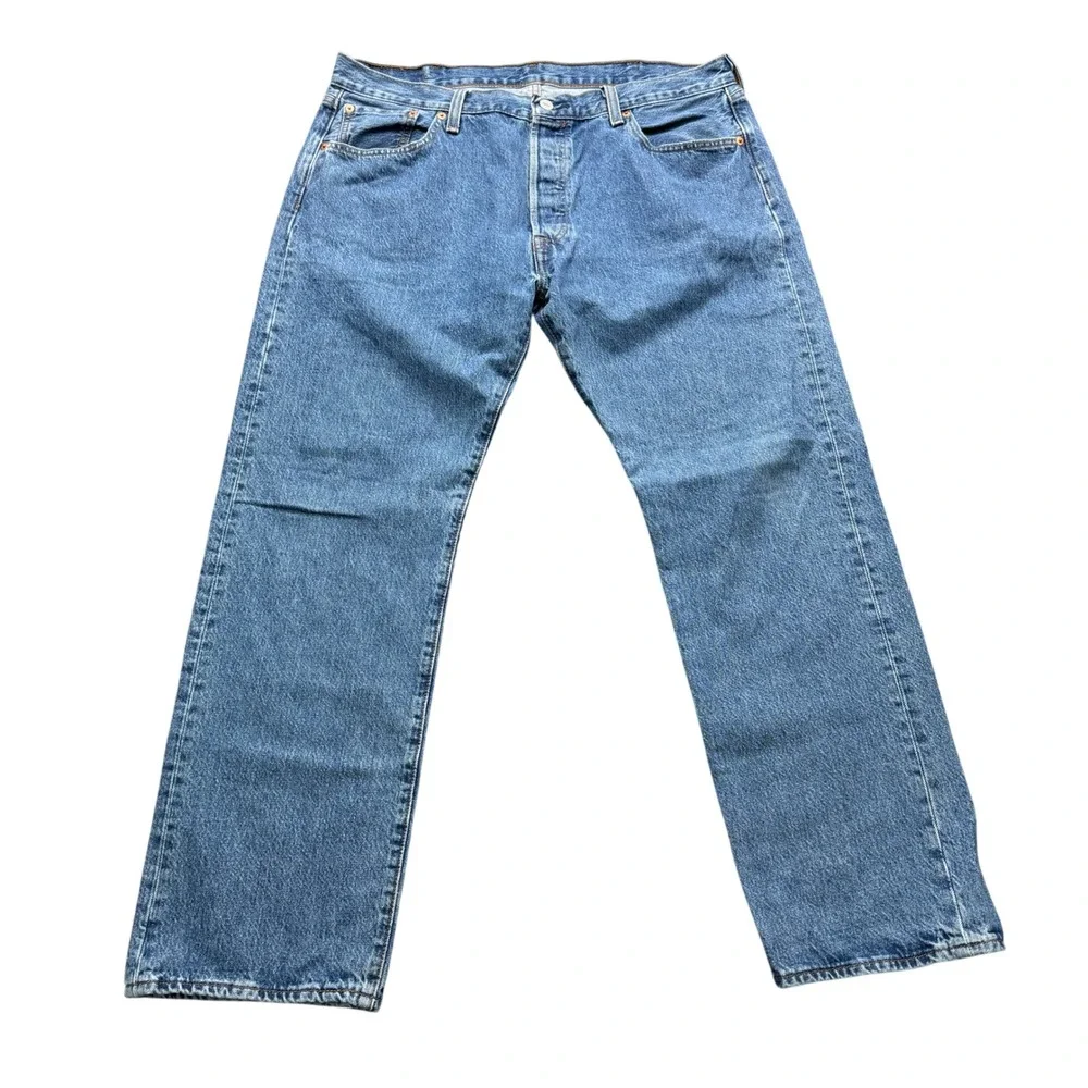 Levi's 501 Original Fit Jeans Mens 38x30 Blue Straight Leg Denim‎ Workwear